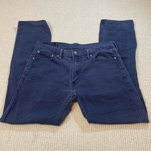 Levis  Mens 513 32x32 Navy Straight Cotton/Poly  Blend Pants White Tag
